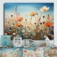 thumbnail image 2 of Designart "Pointillism Dot Art of Wildflowers Field I" Floral Metal Art Living Room, 2 of 5