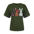thumbnail image 4 of VBTAPA Easter Day Shirts Womens Bunny Eggs Printed T-Shirt Short Sleeve Crewneck Graphic Tee Tops Gifts for Teen Girls Army Green L, 4 of 6