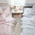 thumbnail image 6 of Laura Ashley- King Comforter Set, Reversible Cotton Bedding with Matching Sham(s), Farmhouse Home Décor (Belinda Blue, King), 6 of 9
