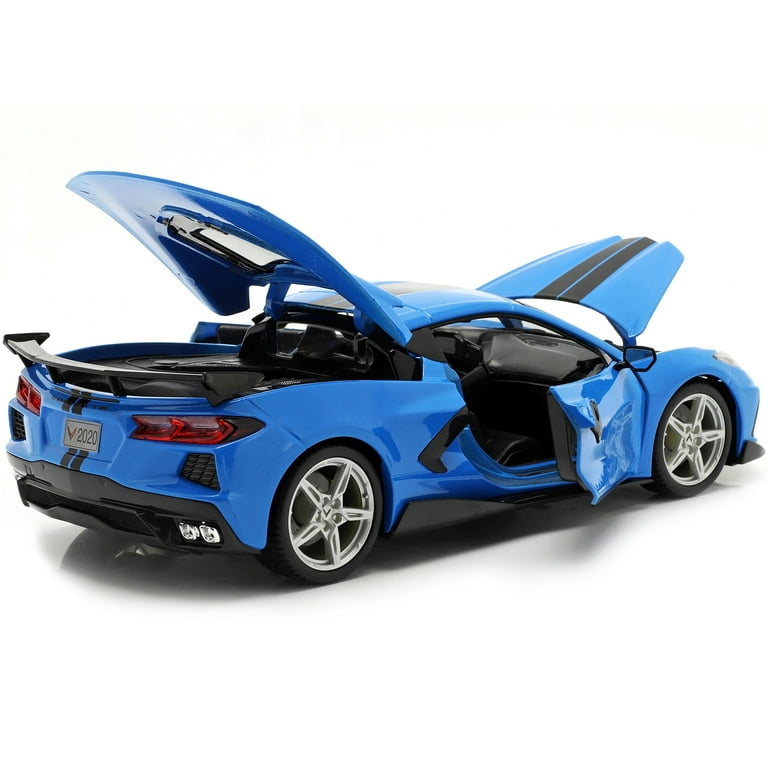2020 Chevrolet Corvette Stingray C8 Coupe with High Wing Blue with 