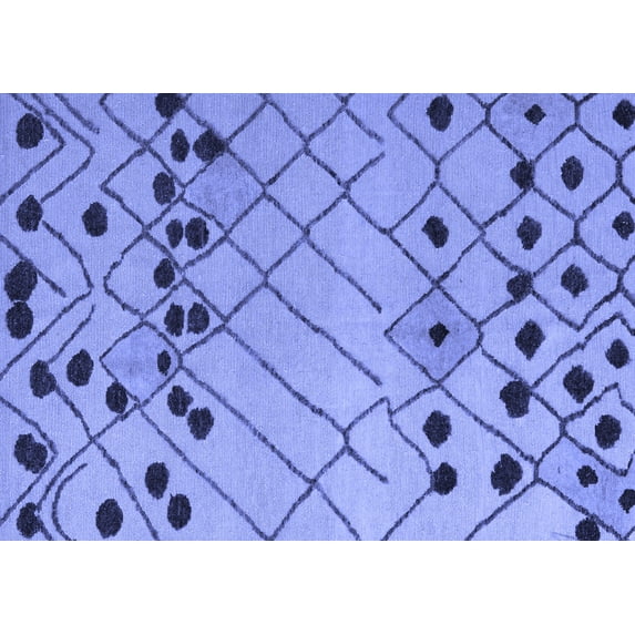 Ahgly Company Indoor Rectangle Abstract Blue Modern Area Rugs, 8' x 10'