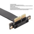 thumbnail image 4 of PCIE 3.0 Gen3.0 Extension Cable, High Speed 8Gbps PCIE 1X Extension Cable, Dual 90 Degree Right Angle PCIE Riser Card Ribbon Extender Cable, 4 of 8