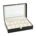 thumbnail image 2 of Fdit Watch Display box, Watch Organizer Box,12 Soft Pillow Watch Box Jewelry Display Storage Organizer Box Case, 2 of 5