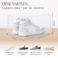 thumbnail image 3 of Set de 6 Organizadores para Zapatos Elly Prestige Transparentes Apilables con Puerta Magnética, 3 of 7