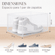 thumbnail image 3 of Set de 6 Organizadores para Zapatos Elly Prestige Transparentes Apilables con Puerta Magnética, 3 of 7