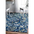 thumbnail image 2 of Modern Abstract Vintage Blue Area Rugs, 5 Feet by 7 Feet 5 Inches (5' x 7' 5"), 2 of 2