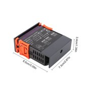5A Digital Temperature Controller Intelligent Temperature Regulator Refrigerator Thermostat Support Heating Cooling Temperature Calibration Delay Guard Data Lock