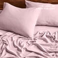 thumbnail image 4 of Bare Home Washed Sheet Set - Premium 1800 Collection - Deep Pocket - 4 Piece - Queen, Dusty Pink, 4 of 8