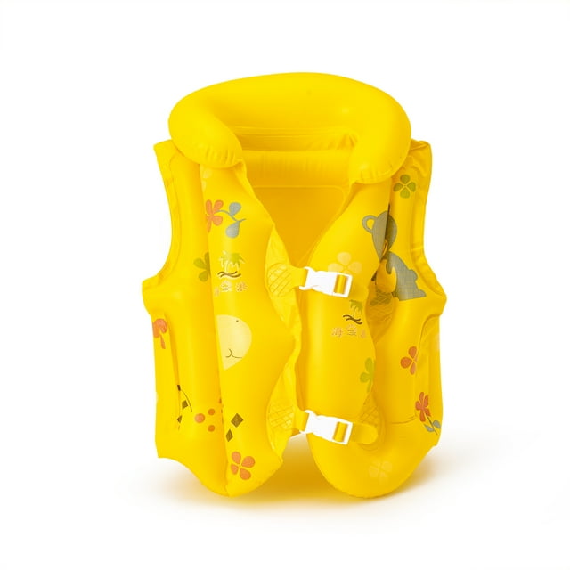 PVC Inflatable Swimsuit, Life Jacket, Inflatable Life Vest, Girl Boy Colorful Beach Water Vacation-week