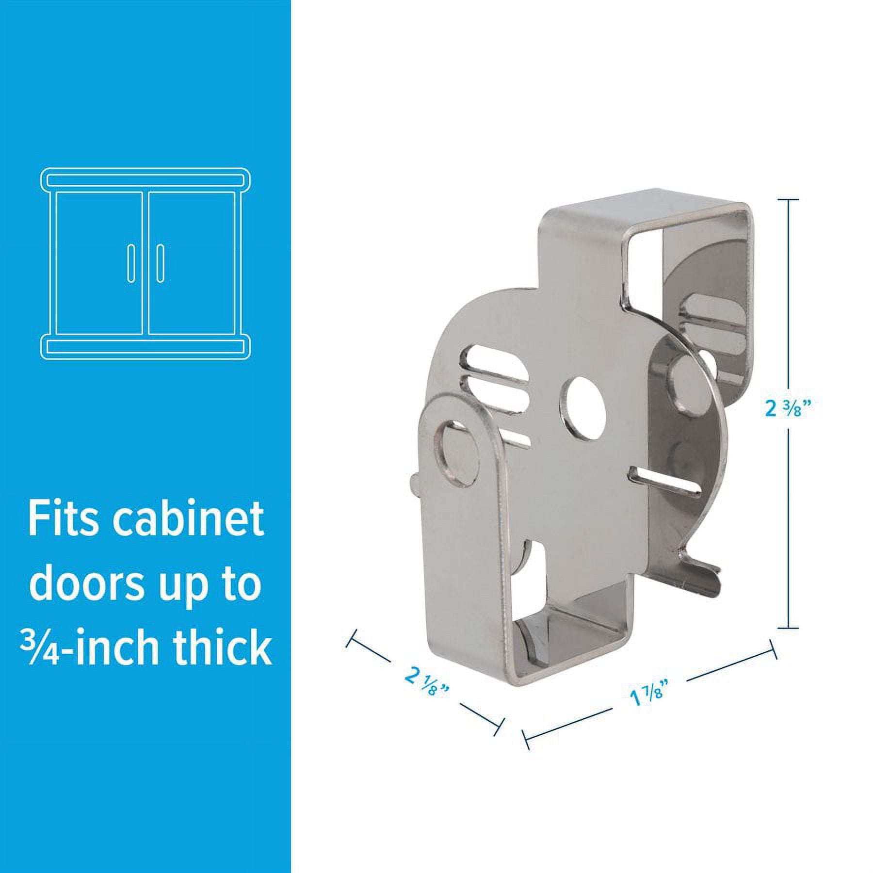 (2 pack) Camco Life is Better at the Campsite Over-the-Cabinet Hooks - Silver, 2-Pack (53382)