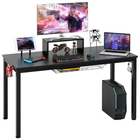 UPC: 6530462483034 | Costway 55 inch Gaming Desk Racing Style Computer Desk with Cup Holder & Headphone Hook