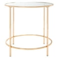thumbnail image 3 of SAFAVIEH Kolby Round Glass Side Table, Polished Gold Frame/Clear Glass Top (22 in. W x 22 in. D x 22 in. H), 3 of 8