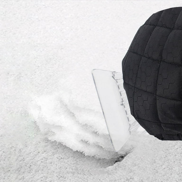 Sofullue Ice Scraper Mitt Windshield Snow Scraper Gloves Waterproof Snow  Remover Shovel 