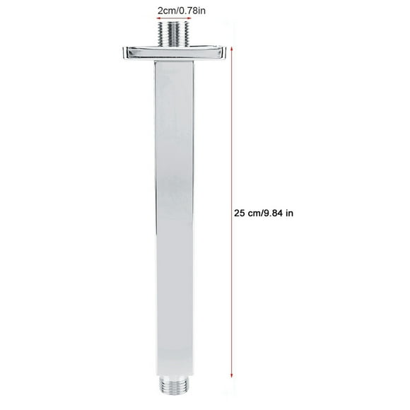Square Stainless Steel Top Shower Arm, Practical Ceiling Shower Arm, For Home Bathroom Hardware Shower Room Hardware Hotel