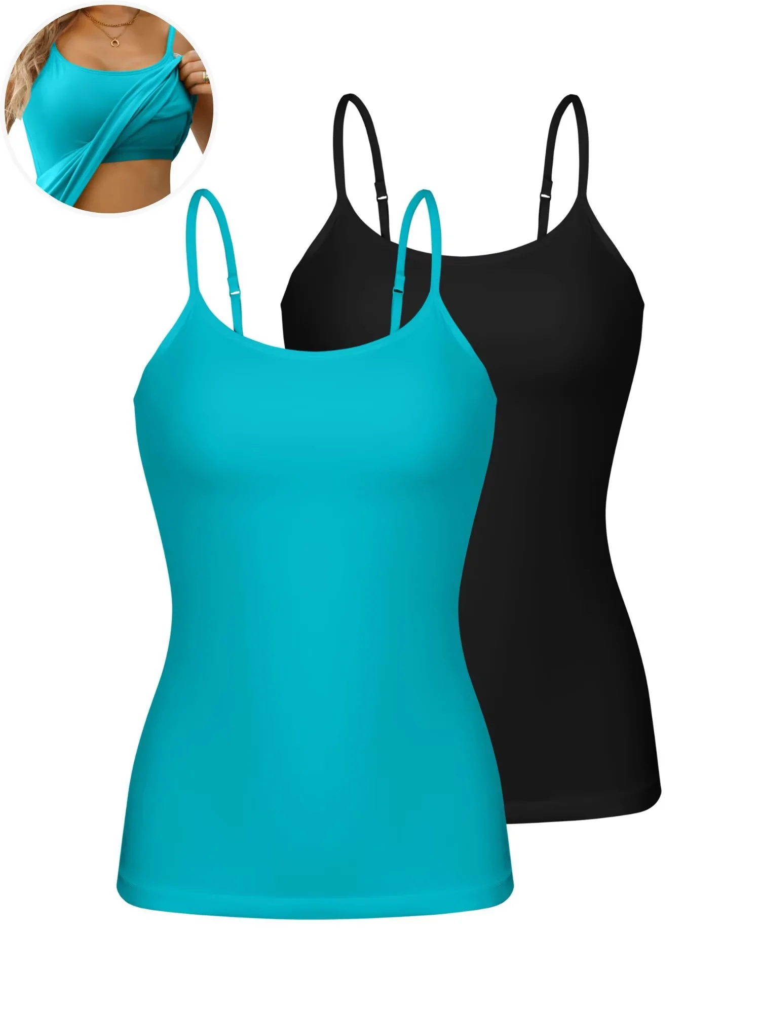 RBX Active Women's Strappy Back Built In Shelf Bra Tank Top RBX Active Women's Strappy Back Built In Shelf Bra Tank Top