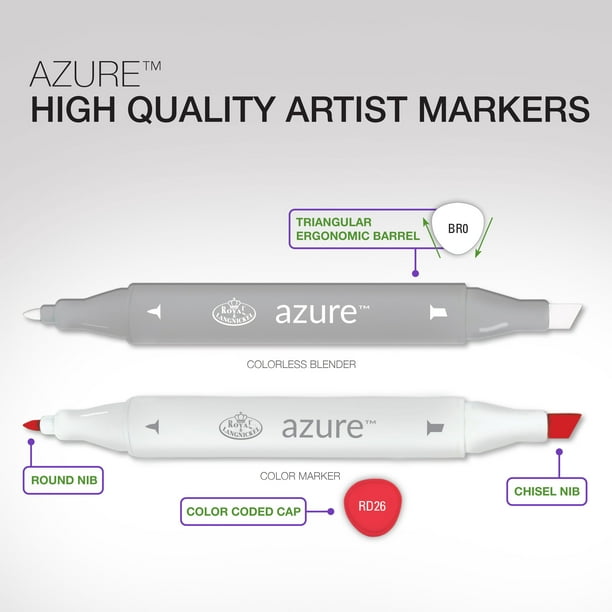 Royal & Langnickel - Azure™ 24 pc Color Marker Sets | RM-BAS24