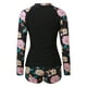 thumbnail image 4 of WILLBEST Traje de Baño para Mujer, Traje de Baño de Manga Larga con Protección contra Erupciones para Mujer, Traje de Baño Estampado con Cremallera para Surfear, 4 of 7