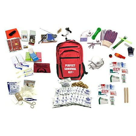 Deluxe 2-Person Perfect Survival Kit for Emergency Disaster Preparedness for Earthquake, Hurricane, Fire, Evacuations, Auto, Home and