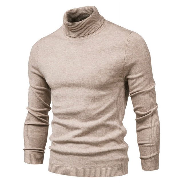 Suéter de hombre, suéter casual de color sólido para hombre, suéter de cuello alto para hombre, suéter casual para hombre