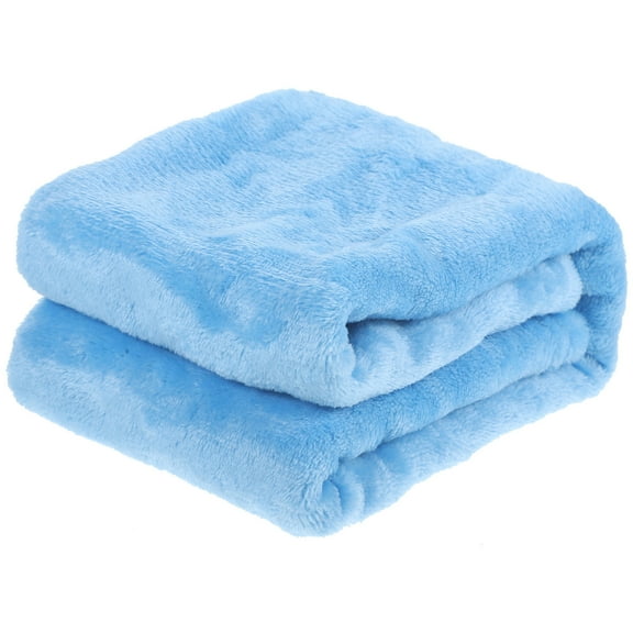 Masteelf Gorgeous Flannel Fleece Pet Blanket Cozy Towel Solid Color Pet Blanket(Sky-blue)