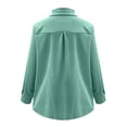 thumbnail image 5 of Stamzod Womens Fall Fashion 2025 Corduroy Shirt Women Long Sleeve Button Up Shirt Casual Loose Shackets for Women 2025 Mint Green M, 5 of 9