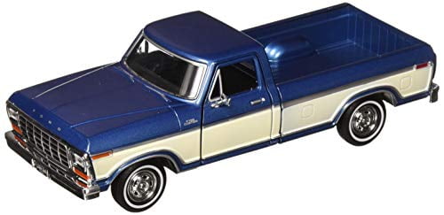 Motormax 79346AC-BLCRM 1979 Ford F-150 Pickup Truck 2 Tone Blue & Cream 1 by 24 Diecast Model Car