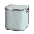 thumbnail image 1 of Contenedores de almacenamiento, cajas de tela con tapa, bolsas de almacenamiento de gran capacidad con asas extendidas, bolsas para guardar ropa, mantas, juguetes, ropa de cama y mucho más., 1 of 1