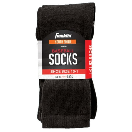 Franklin Sports Baseball Socks - S - Black