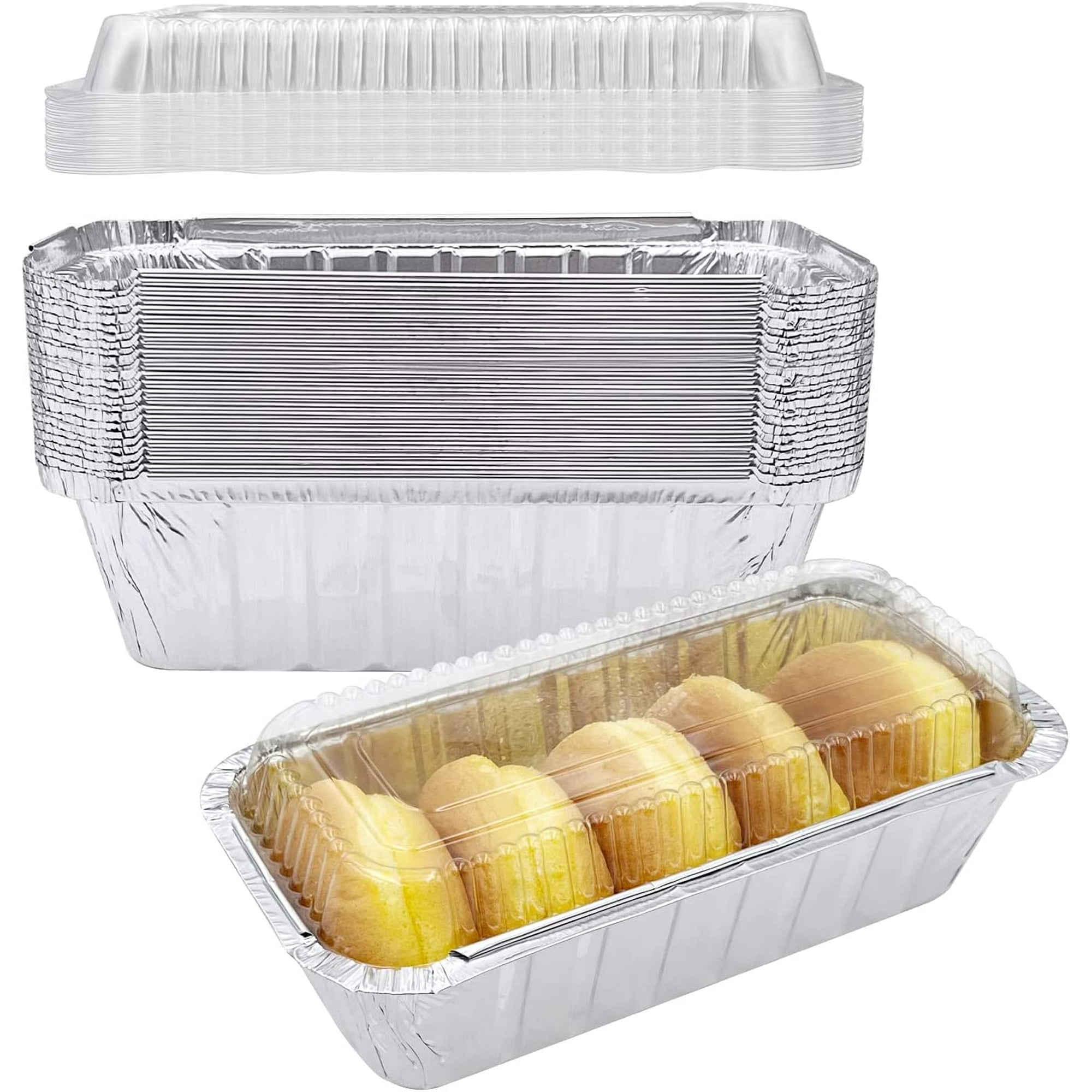 Durable Packaging 5000-30 1 Lb Loaf Bakery Aluminum Pan - 5 3/4L x 3 3/8W  x 2H
