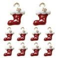 Aminojy 2024 Christmas Hanging Ornament 10Pcs Charms for Jewelry Making