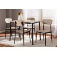 thumbnail image 1 of Baxton Studio Honore Mid-Century Juego de comedor moderno de 5 piezas con marco negro mate y acabado de madera marrón claro Baxton Studio D01136R-5PC-Dining Set, 1 of 2
