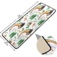 thumbnail image 2 of GZHJMY St. Patrick's Day Runner Rug 72"x24",Shamrock Green Clover Leaves Leprechaun Hat Horseshoes Beer Rainbow Candy Non-Slip Anti Fatigue Comfort Floor Mats Kitchen Rugs, 2 of 7