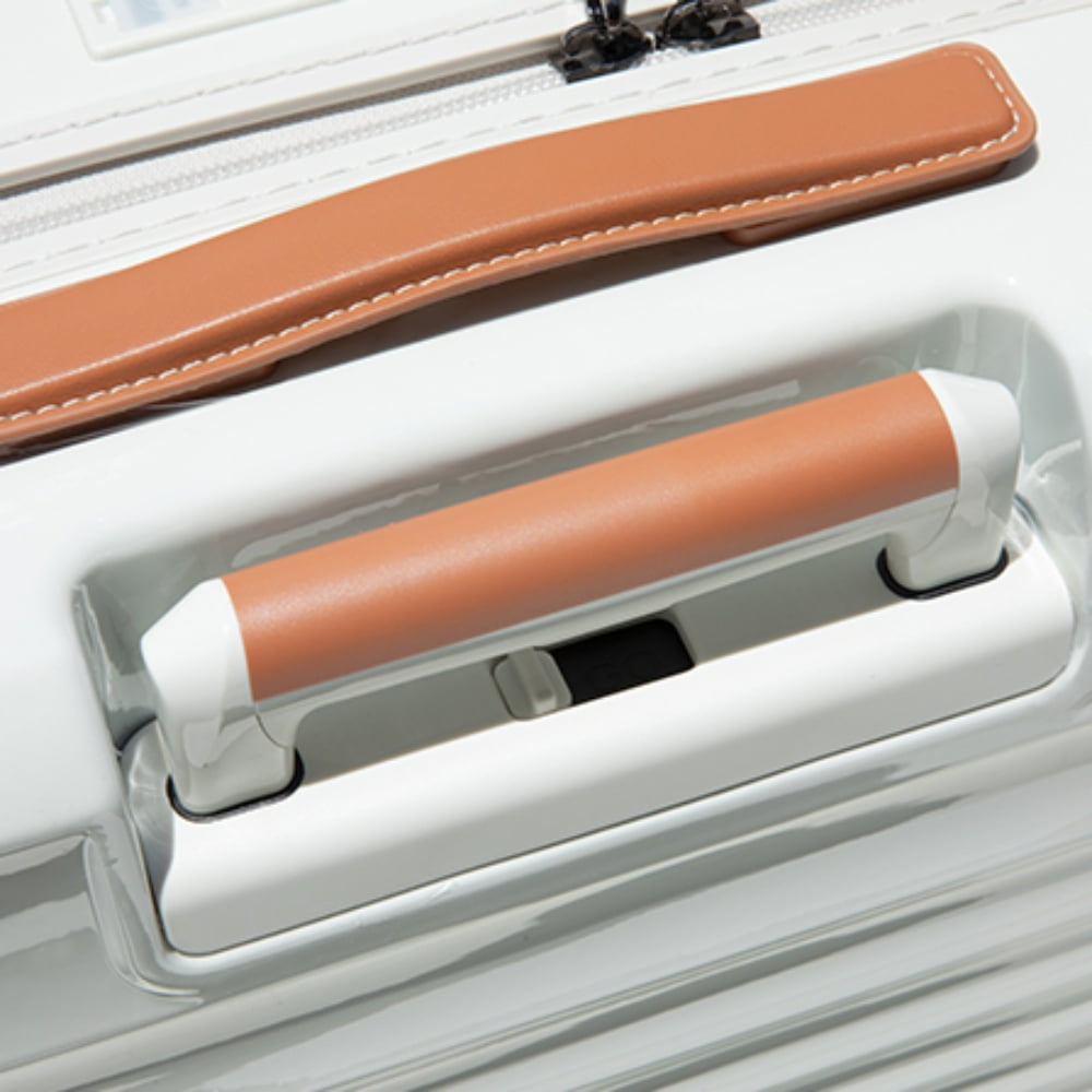 Yougu 24" Carry on Luggage Lightweight Suitcase TSA Lock USB,White