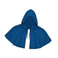 thumbnail image 4 of Capas de Halloween, disfraz de cosplay, accesorios de fiesta, mujeres, hombres, capucha, chal gótico azul, 4 of 9