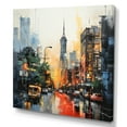 thumbnail image 2 of Designart "Dreamy Houston City Sunset II" Cityscapes Wall Art - Industrial Blue Houston Entryway Wall Art, 2 of 6