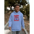 thumbnail image 2 of Happy July 4Th, 8Th Birthday Hoodie Juniors -Image by Shutterstock,  Large, 2 of 4