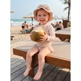 thumbnail image 6 of BemeyourBBs Toddler Baby Girl Heart Swimsuit Infant Bathing Suit One-Piece Swimsuits With Sun Hat Set Ruffle Rash Guard Long Sleeve Swimwear Summer Beach Wear, 6 of 9