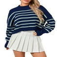 thumbnail image 2 of Ladies‘ Solid Color Knit Sweater with Long Sleeves and Loose Fit, 2 of 9