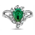 thumbnail image 2 of Star K � Simulated Emerald Pear Shape 8x6 Halo Split Shank Ring, 2 of 9
