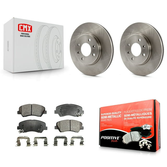 Transit Auto Front Disc Brake Rotors and Semi-Metallic Pads Kit for Car Hyundai Accent Kia Rio K8F-100598
