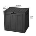 thumbnail image 3 of 30 Gallon Outdoor Storage Chest - Waterproof Patio Deck Box - Durable Resin Storage Container for Cushions, Garden Tools - Black, Lockable & Portable, 3 of 5