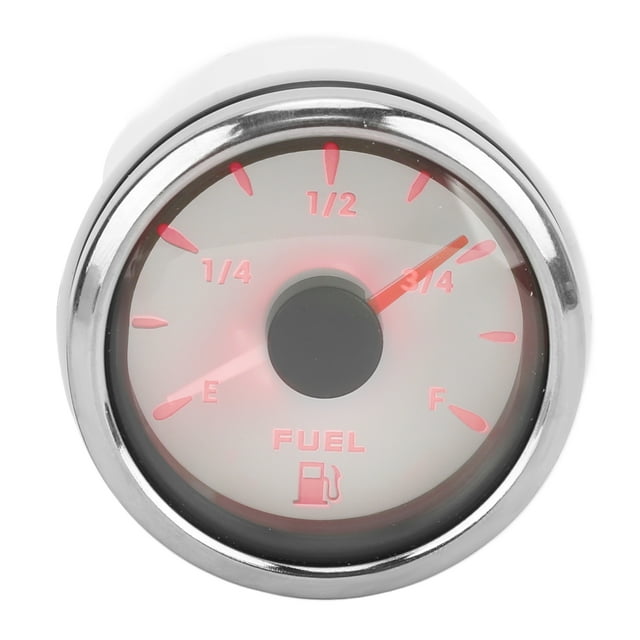 Fuel Gauge, 0-190 Ohm Low Power Consumption Anti Fog IP67 Waterproof Fuel Indicator For Boat For RV For Yacht