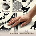 thumbnail image 6 of ODIKA Bordered Feline Motif Symmetrical Track Whimsical Round Print Refined Structured for Home Office, Gaming Room, Under Desk, Non-Slip Chair-Friendly, 6 of 7