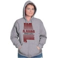 thumbnail image 3 of Alabama Heart of Dixie AL Native Zip Up Hoodie Men's Women's Brisco Brands L, 3 of 6