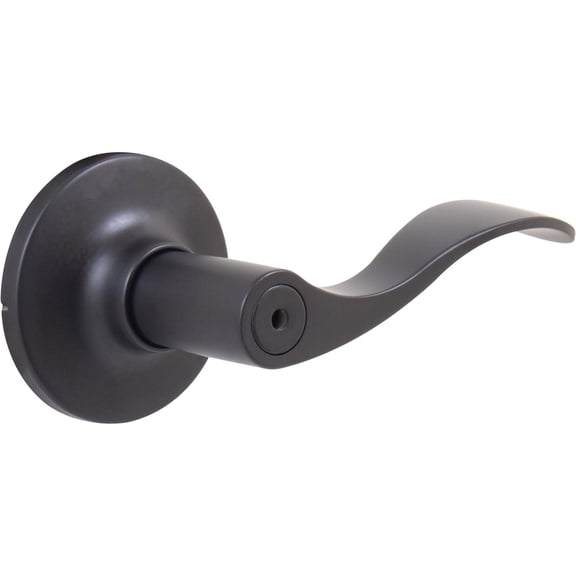 Stone Harbor Hardware Beaverton Door Lever, Privacy (Hall/Closet) Function, Matte Black