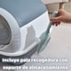 thumbnail image 3 of Caja de Arena para Gatos con Capucha, Arenero para Gato Cerrado con Pala, Orinal Inodoro Gatito, Planta de Arena Fácil de Limpiar, a Prueba de Olores, Antisalpicaduras, para Gatitos (Gris), 3 of 9