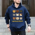 thumbnail image 5 of Fur-Tunate Person Cat Lover Cartoon Kitty Faces – T-Shirt / Hoodie / Sweatshirt – Pet Enthusiasts – Everyday Wear, 5 of 6