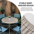 thumbnail image 2 of Vintage Farmhouse Round Tablecloth for 36-44 Inch Tables,Fitted Table Cover with Elastic Edge,Country Retro Beige Wooden Grain Waterproof Outdoor Table Cloth Protector for Patio Garden Dinner Picnic, 2 of 9