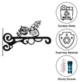 thumbnail image 6 of Plant Hangers Outdoor,Plant Hanger Bracket,10In Metal Hanging Plant Bracket With Beautiful Bird Pattern – Anti Rust Plant Hooks For Hanging Baskets, Bird Feeder, Windchime, Lantern, 6 of 6