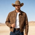 thumbnail image 6 of Homenesgenics Jackets for Men Dress Western-Style Fall Zipper Outerwear Brown XXS, 6 of 9
